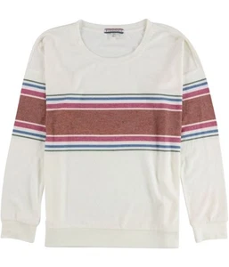 P.J. Salvage Womens Striped Pajama Sweater, Off-White, Small - Picture 1 of 2