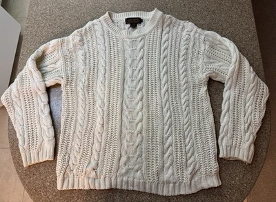 Vintage Eddie Bauer Cable Knit Sweater Size Small 100% Cotton - Image 1 of 4