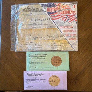 Historical Documents Homeschool American History Constitution Lincoln Set of 6 - Picture 1 of 6