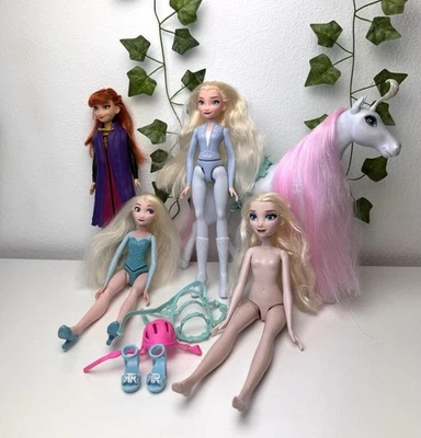 Disney Frozen 2 Puppen Konvolut Pferd Elsa Anna Konvolut Sammlung - Bild 1 von 4