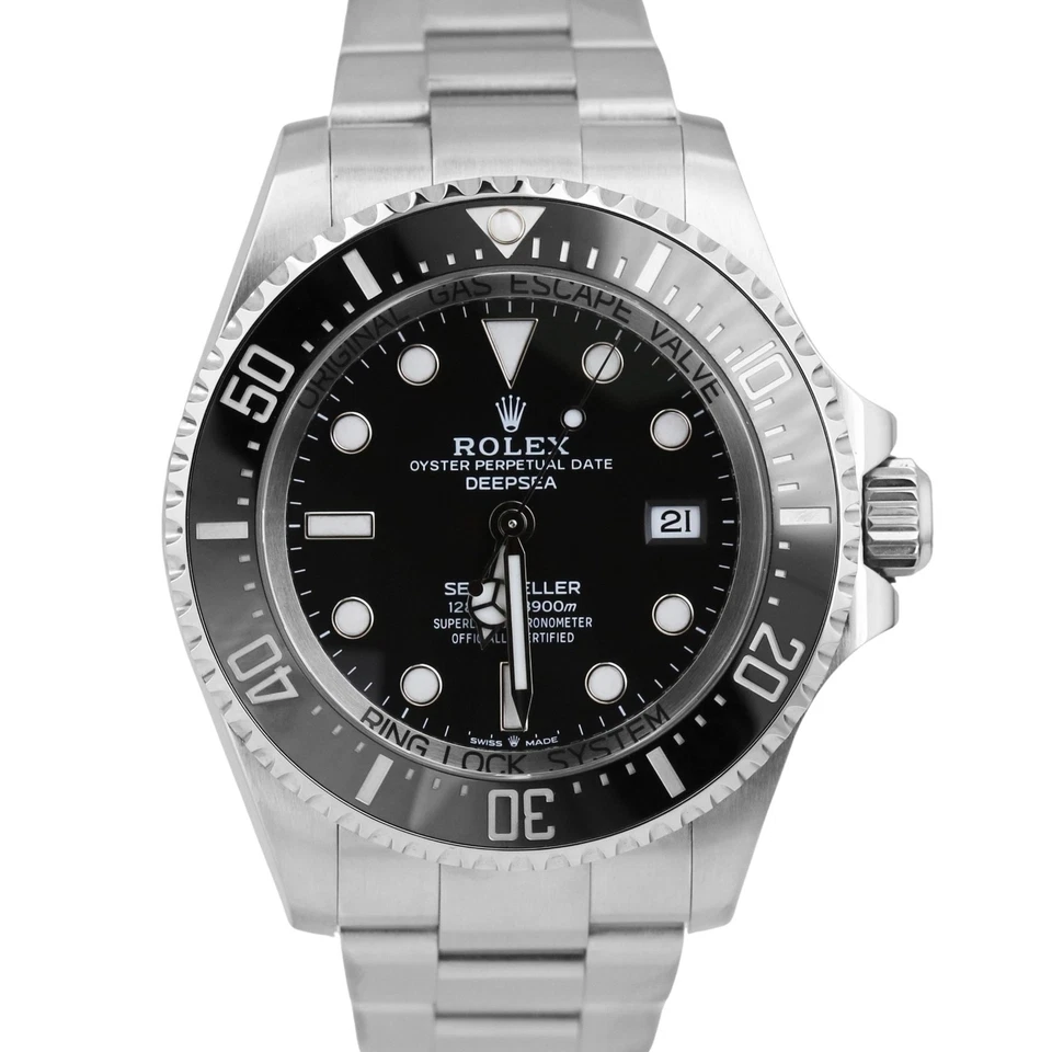 Rolex Sea-Dweller Deepsea NEGRO Cerámica Acero Inoxidable Buceo 44mm 136660 CAJA Foto 1 de 4