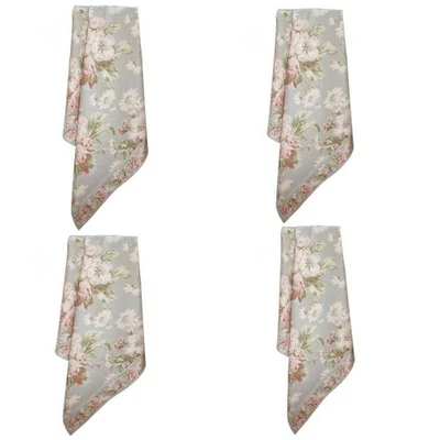 Juego de 4 servilletas April Cornell Apple Blossom 100 % algodón gris humo rosa rosa Foto 1 de 4