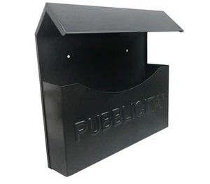 Cassetta Pubblicità Modello Iron Grey Art.711 in Ferro con Pensilina 32x13x32 cm - Foto 1 di 6