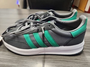Adidas Run 70s 2.0 Herren Turnschuhe grau & grün Cloudfoam Neu mit Etikett Größe 9 - Bild 1 von 8