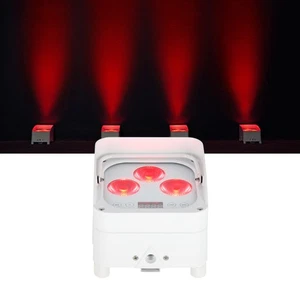 Rockville WET PAR 50 White Waterproof Battery DJ Light+Wireless DMX+RF Remote - Picture 1 of 11