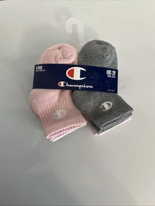 Champion Little & Big Girls 6-Pk. Logo Crew Socks 10C-3Y Multi Color - Picture 1 of 6