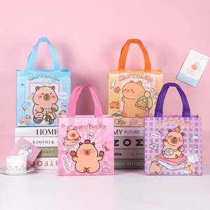Non-woven Gift Packaging Cartoon Handbag Cute Capybara Tote Bags - Picture 1 of 11