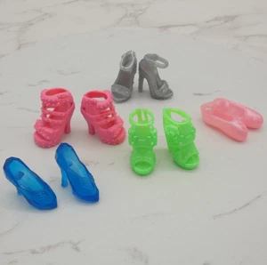 Zapatos Para Barbie Talla Muñeca Paquete de 5 Pares Multicolor Tacones Sandalias Punta 11.5" - Imagen 1 de 11