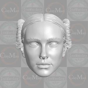 Padme Amidala Nat Portman custom head for 1:10 1:12 1:18 1:6 Star Wars figures - Picture 1 of 1