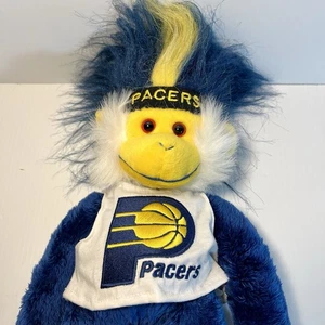 Official NBA Indiana Pacers Plush Fuzzy Head Hanging Monkey Hugging Arms 18" - Picture 1 of 13