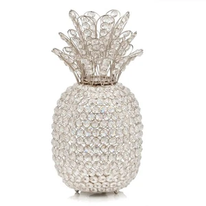 23" Glam Bling Faux Crystal and Silver Pineapple - Picture 1 of 5