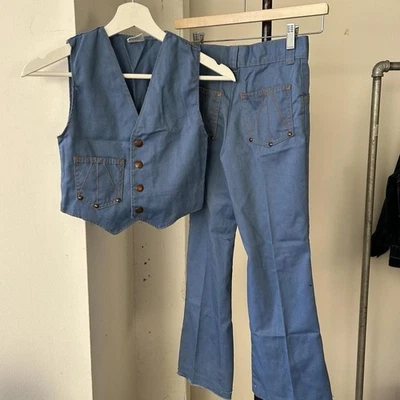 1970s Billy the Kid Western Children’s Two Piece Costume Perma Press - Image 1 of 4