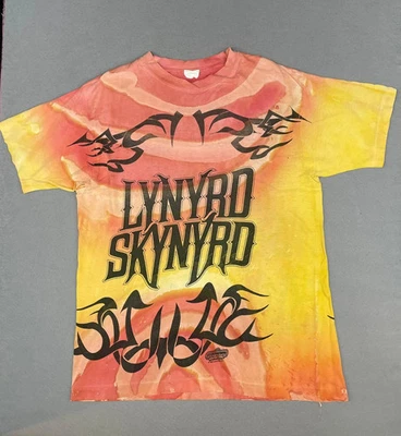 Vintage 1995 Lynyrd Skynyrd Tie-Dye Tribal Graphic T-Shirt by Winterland - XL - Image 1 of 4