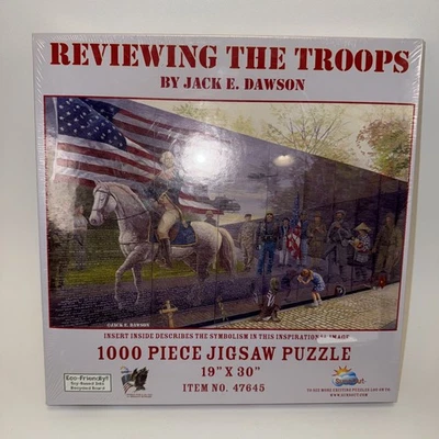 SunsOut "Reviewing the Troops" 1000 Piece Jigsaw Puzzle -Jack E. Dawson- SEALED - Image 1 of 4