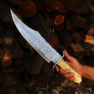 Cuchillo Bowie Hecho a Mano Personalizado de Acero al Carbono - Cuchillo de Caza y Camping Juan Padilo - Imagen 1 de 5