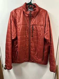 REI Co-op Jacket Mens L Large Red Insulated Puffer Polyester Full Zip Snow - Picture 1 of 5
