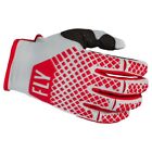 Fly Kinetic Youth MX Gloves Motocross Off-Road Red Grey