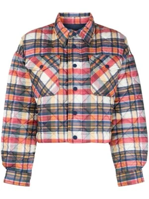 Chaqueta Polo Ralph Lauren acolchada a cuadros recortada - mediana Foto 1 de 4