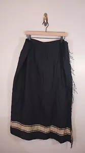 Vintage Jones New York Fringe Linen Wrap Skirt Women's Size 22W - Picture 1 of 4