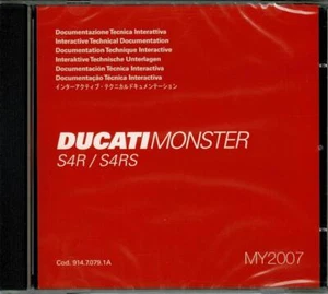Ducati Monster S4R 91470791A 2007 CD manual de tienda de fábrica, nuevo, inglés + otros - Imagen 1 de 1