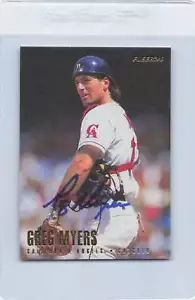 1996 Fleer #52 Greg Myers Angels Signed Auto *K898 - Picture 1 of 2