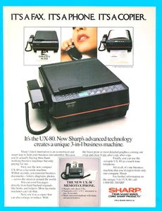 1988 Sharp Fax Telefon Magazin Printanzeige Computer Elektronik Ephemera Business - Bild 1 von 3