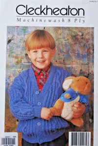 CLECKHEATON Knitting Pattern Book 730 - JUMPERS & CARDIGAN - Ages 2 to 10 Yrs - Picture 1 of 3