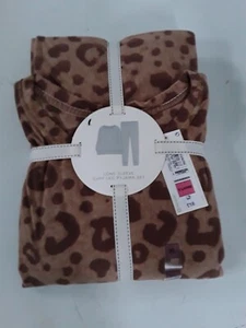 DAMEN FLEECE TIER PYJAMA SET GRÖSSE XLARGE BRAUN CAMEL FARBE - Bild 1 von 19