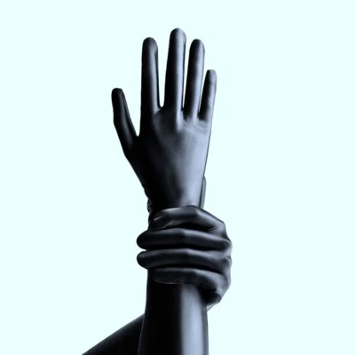 2023 AMORESY Luvas Femininas Sexy Brilhante de Seda Cinco Dedos Manga Longa - Imagem 1 de 4