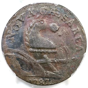1787 M 56-n R-1 PCGS XF Details Camel Head New Jersey Colonial Copper Coin - Picture 1 of 3