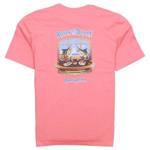 Tommy Bahama Reelin' & Dealin' Men's Cotton Crew T-Shirt (Medium, Light Havana) - Picture 1 of 4