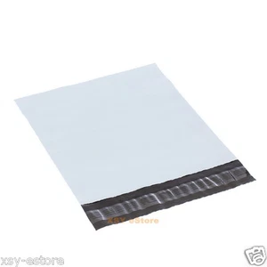 5 weiße Poly Umschläge Beutel Kunststoff Versandtaschen 6" x 9"_155 x 235+45 mm - Bild 1 von 12