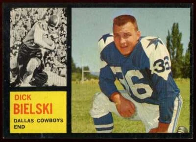 1962 Topps FB #43 Dick Bielski EX Cowboys  73879 - Image 1 of 2