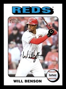 2024 Topps HERITAGE WILL BENSON BORDE BLANCO ROJO PARALELO #375 - Imagen 1 de 2