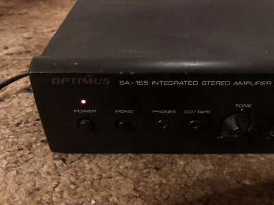 Amplificador estéreo de 2 canales Optimus SA-155 integrado de colección SOLO PIEZAS SIN PROBAR Foto 1 de 4