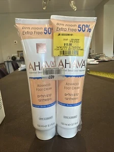 AHAVA Dead Sea Essentials Advanced Foot Cream 150 ml, 5.1 oz 2 Pack Old Stock - Picture 1 of 6