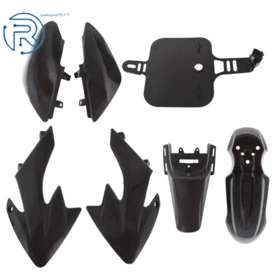 Carenado de guardabarros de plástico negro para Honda XR50 CRF50 SDG SSR 107 125 Dirt Pit Bike Foto 1 de 4