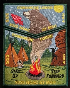 RARO COMANCHE OA LODGE 254 BSA 2022 LOUISIANA 2020 NOAC 2 PARCHES OSO ¡HECHO 150!¡! - Imagen 1 de 2