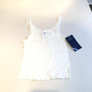 Brandy Melville Women’s Lace Strap Tank Top White One Size - Picture 1 of 2