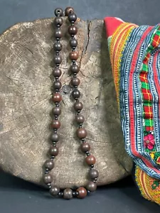 Old Chinese Beaded Black Buffalo Necklace …beautiful collection and accent piece - Picture 1 of 10