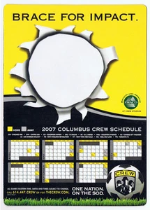 Columbus Crew MLS Soccer 2007 Schedule Magnet Stadium Giveaway Promo Advertising - Picture 1 of 1