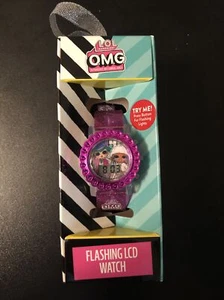 LOL Surprise OMG Flashing Icon & Dial LCD Watch Clear and Pink - Picture 1 of 6