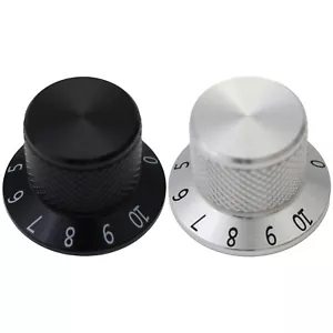 Skirted Solid Aluminium Control Knob With Number Scale 0-10 - 6mm Round Hole - Picture 1 of 9