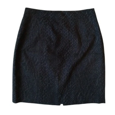 Falda lápiz para mujer Tahari negra y tostada con patrón de piel de serpiente por encima de la rodilla 14 Foto 1 de 4