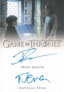 Game of Thrones Iron Anniversary 1 Iwan Rheon / Natalia Tena Dual Autograph Card - Picture 1 of 2