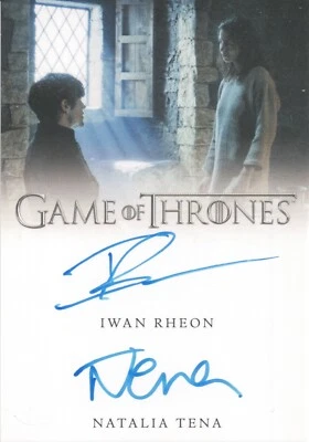 Game of Thrones Iron Anniversary 1 Iwan Rheon / Natalia Tena Dual Autograph Card - Image 1 of 2
