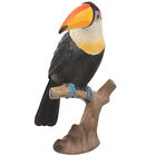Simulated Toucan Model Garden Sculpture Ornament Animal for Home Decoration