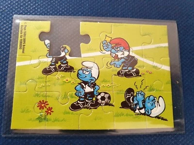 Fußball Schlümpfe 1988, Puzzle Ecke unten links, 14 Ersatzteile - Bild 1 von 4