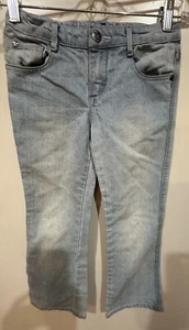 Green Dog Girls Light Wash Denim Boot Cut Adjustable Waist Jeans Size 6X - Picture 1 of 8