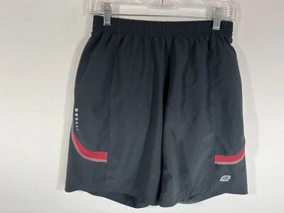 Pantalones Cortos Deportivos para Correr Roadrunner Para Hombre Pequeños Negros con Rayas Forrados Foto 1 de 4
